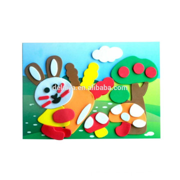 Juguetes educativos EVA foam craft puzzle sticker kit para niños